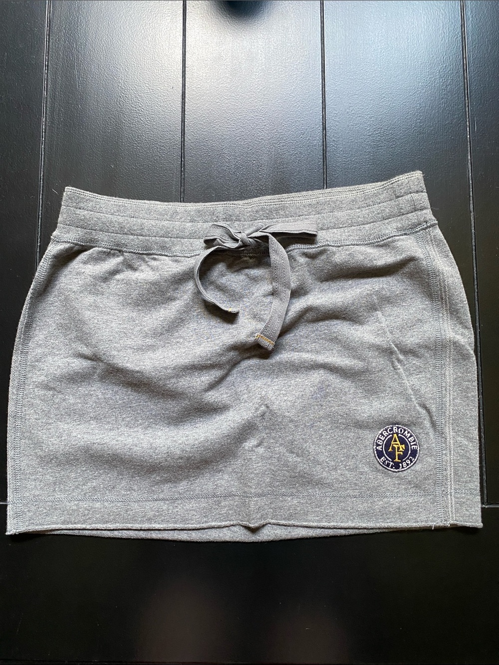 Abercrombie & Fitch Heather Gray Drawstring Mini Skirt Vintage Y2K 
New no Tags